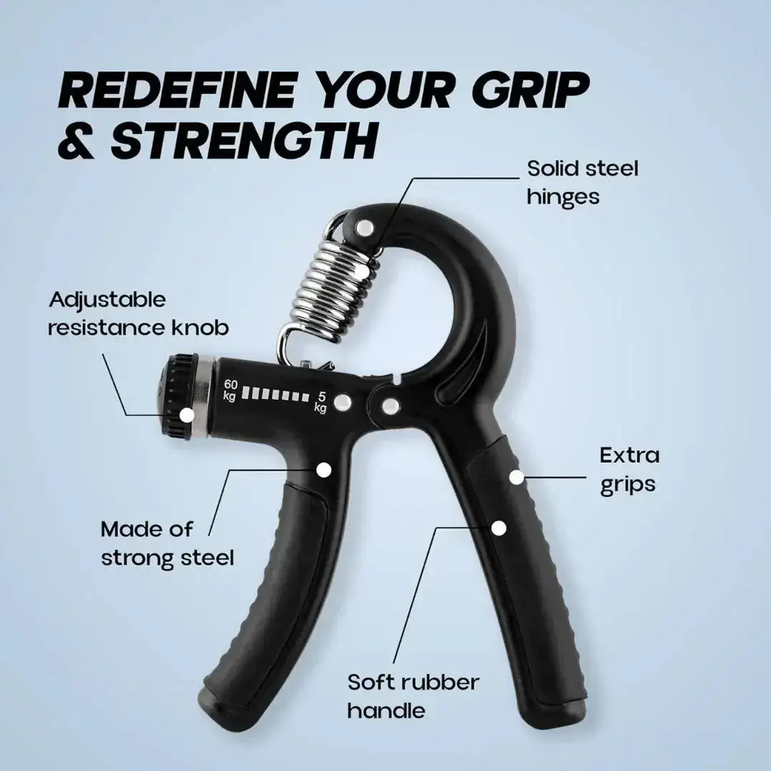 AuraFit Adjustable Hand Gripper 5–60KG | Grip Strength Trainer